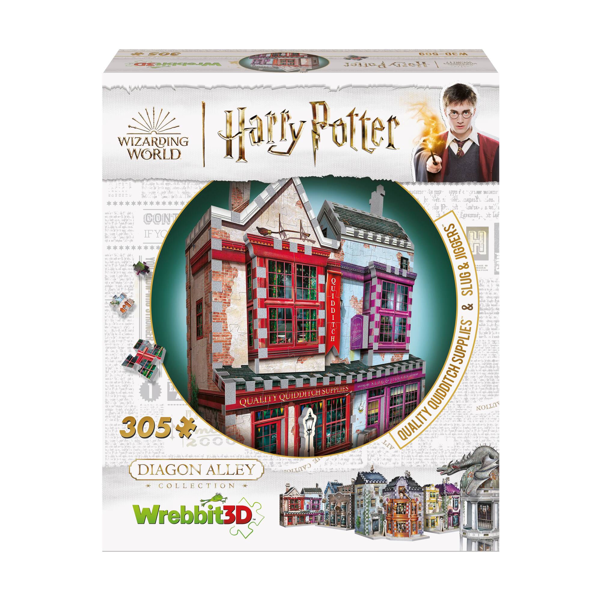 Harry Potter Diagon Alley Collection - Ollivander's Shop, Quidditch Supplies, Madam Malkin's, Weasleys' Wizard Wheezes: 1175 Pcs